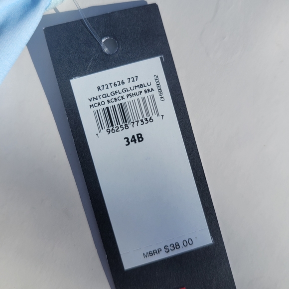 Tommy Hilfiger Women's Light Blue Racerback Micro Push-up Bra Size 34B - Picture 3 of 4